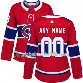 Montreal Canadiens Hockeydrakt Custom 2017-2018 Rød Adidas Authentic - Dame
